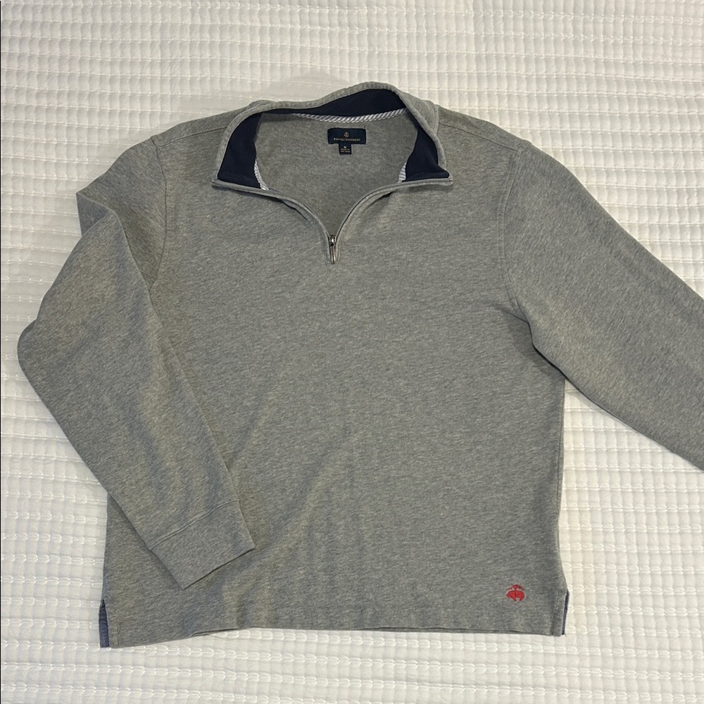 Brooks Brothers Gray Zip Up Sweater size Medium